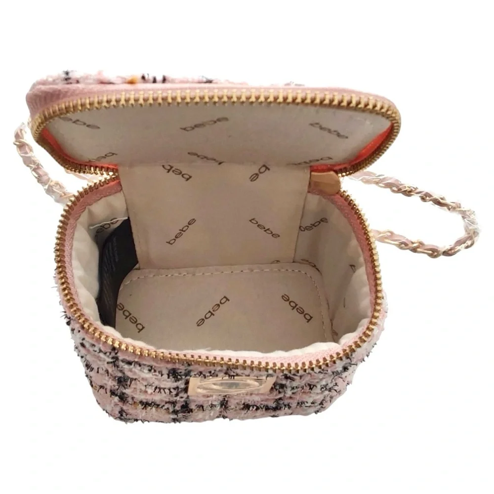 BEBE KAMALA MINI TWEED SQUARE CROSSBODY - Picture 3 of 4